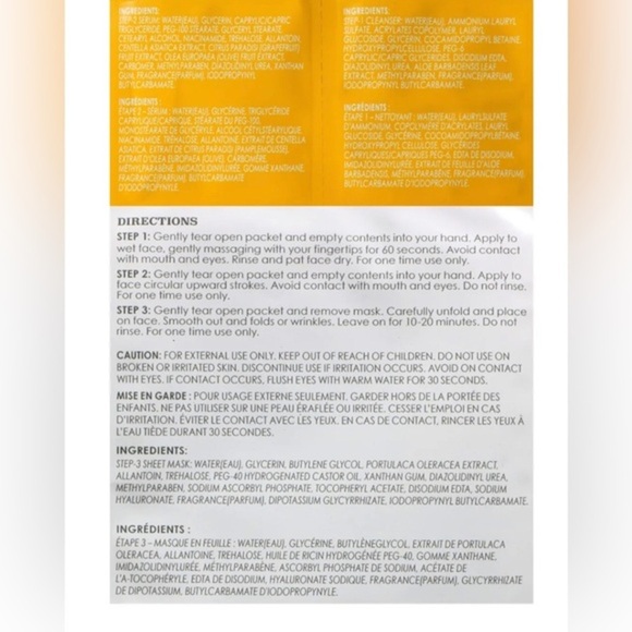 3pack nourishing & hydrating rosy glow 3 step vitamins C &‎ E facial kits new - Picture 2 of 2